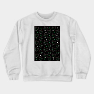 Desain Cat black home pattern Crewneck Sweatshirt